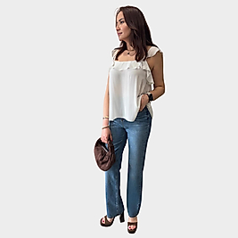 Kot Mavisi Straight Fit Düz Kesim Jean Pantolon